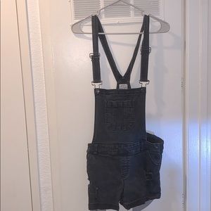 Black overall shorts!